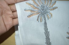 NO TARRIF CHARGES 100 ZK 270 Hand Block Palm Tree 100 Cotton 10 Yard Fabric