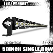 50in 144W Single Row LED Light Bar Ultra-Slim Combo Beam 6D Reflectors for UTV