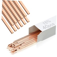  40 Sticks Brazing Rods AWS BCup-5 15% Silver...