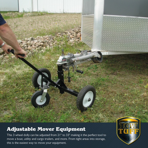 Carrello rimorchio Tow Tuff TMD-1000C2 acciaio regolabile 1000 libbre resistente con ruota - Foto 6 di 10