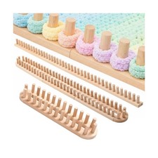 Novabright 96 Inch Chunky Blanket Loom Kit Adjustable Wood Chunky Yarn Loom K...