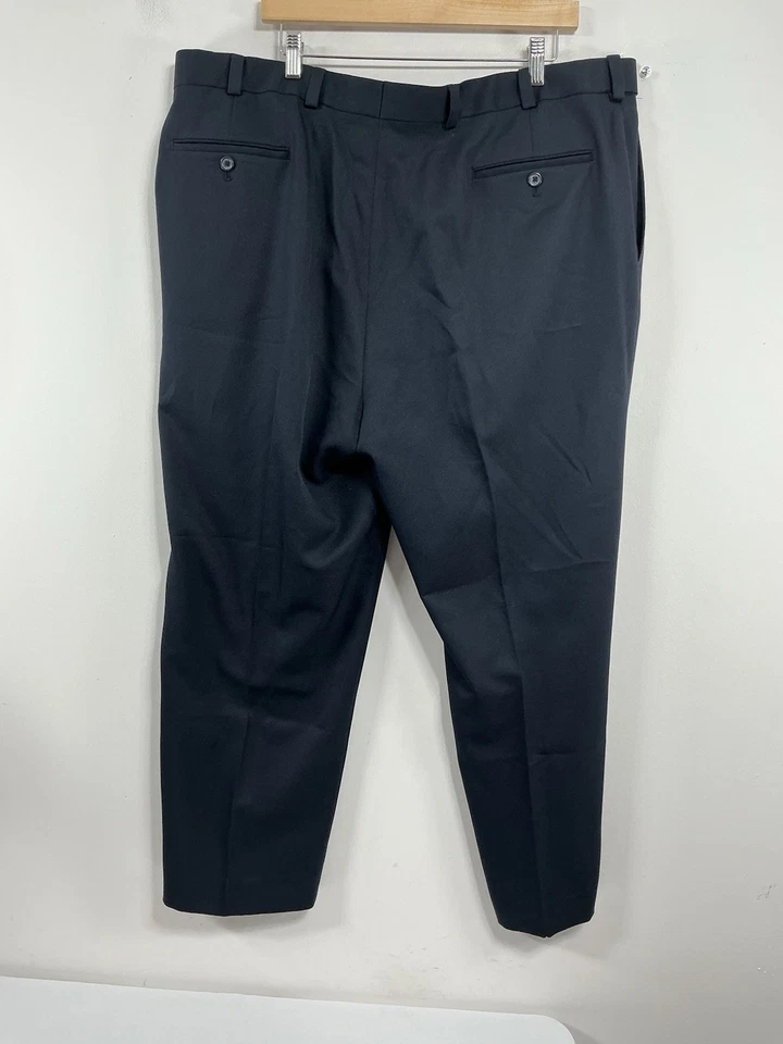 Mens Architect Dress Pants 42x29 Navy Front Pleats Expandable Waist - Image 2 of 4