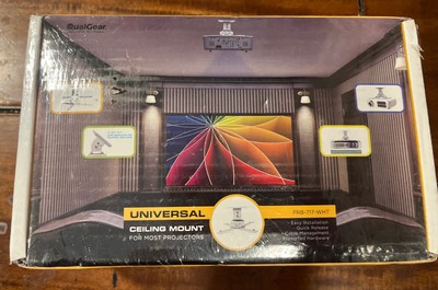 Qual Gear Universal Projector Ceiling Mount (PRB-717-WHT) NEW UNOPENED Universal