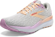 Brooks Women s Ghost 16 Neutral Running Shoe, 7 / White/Grey/Orchid