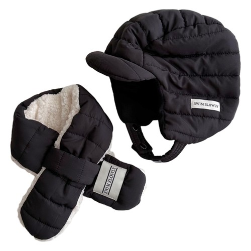 2pcs Plush Scarf+Winter Earflap Hat for Kid Keep Warm Protecting Ear Hat Outdoor - Picture 7 of 11