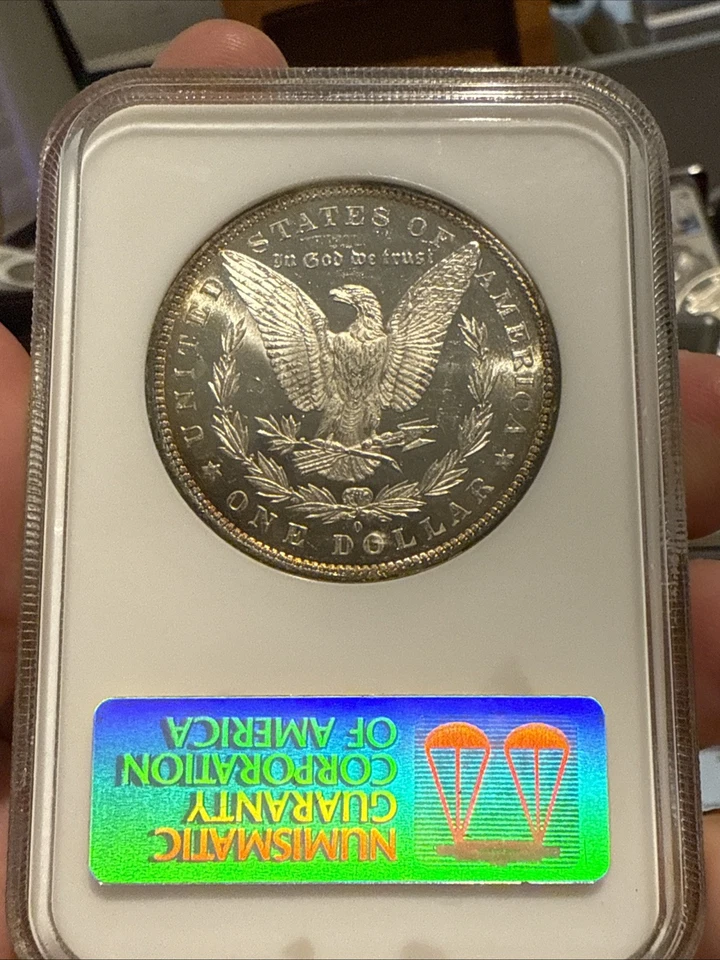 1882-O NGC CAC MS63DMPL Morgan Silver Dollar PQ Great Cameo Vintage Slab! - Image 4 of 4