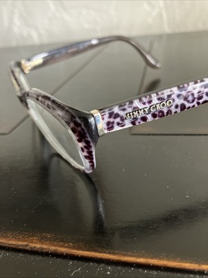 Jimmy Choo 82 S87 140 Glasses Gray Panther Made In Italy- Frames Only as is Jimmy Choo Eyeglasses 82 EHO Tortoise on Glitter Frame Italy  main image 4