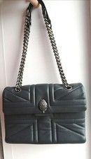 Borsa Kurt Geiger Kensington media in pelle grigio scuro usata