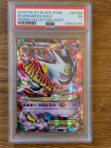 2016 Pokemon XY Black Star Promo PSA 1 Mega M Gengar Holo #XY166 Collector Chest