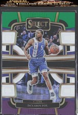 2023-24 Panini Select #49 De'Aaron Fox Green White Purple Prizms