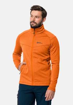 Jack Wolfskin FORTBERG FZ M - Herren Fleecejacke Atmungsaktiv Orange Gr. M