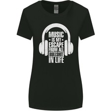La Musique Est Mon Évasion De B/S Dans La Vie T-Shirt Femme À Coupe Plus Large
