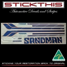 HZ HX Sandman Decals Stripes Stickers SCREEN PRINTED - CORRECT AS ORIGINAL DY2