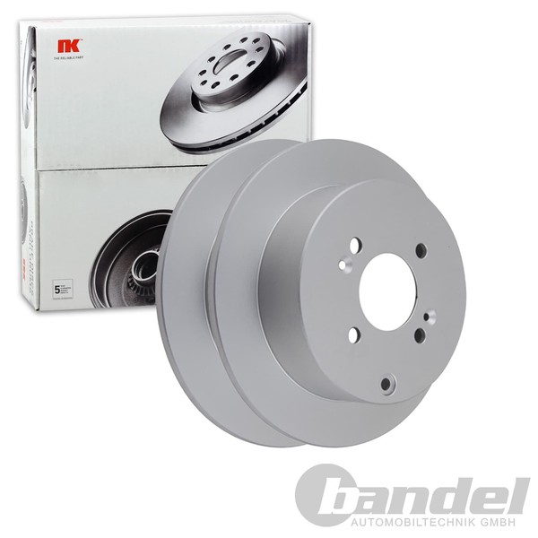 2X NK Bremsscheiben 262Mm Voll Hinten Passend FÜR Hyundai Accent Bayon Getz I20-image