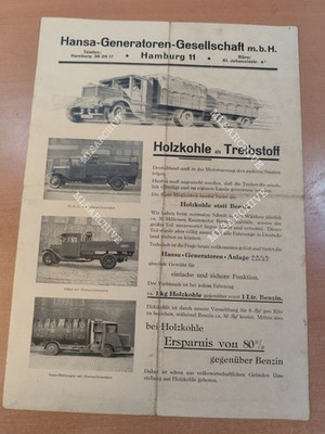 Hansa Generatoren Gesellschaft Hamburg LKW Prospekt truck brochure M2