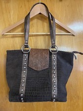 Borsa a tracolla SHYANNE Western Boho Country, marrone, bronzo, borchie in metallo