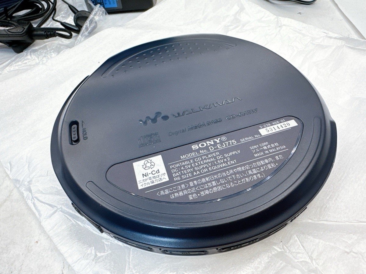 Sony Walkman D-EJ775 Portable CD Player G-Protection w/ Remote