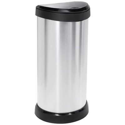 Curver DECO Bin 240641 Mülleimer 40 l (B x H x T) 335 x 685 x 285 mm Silber,