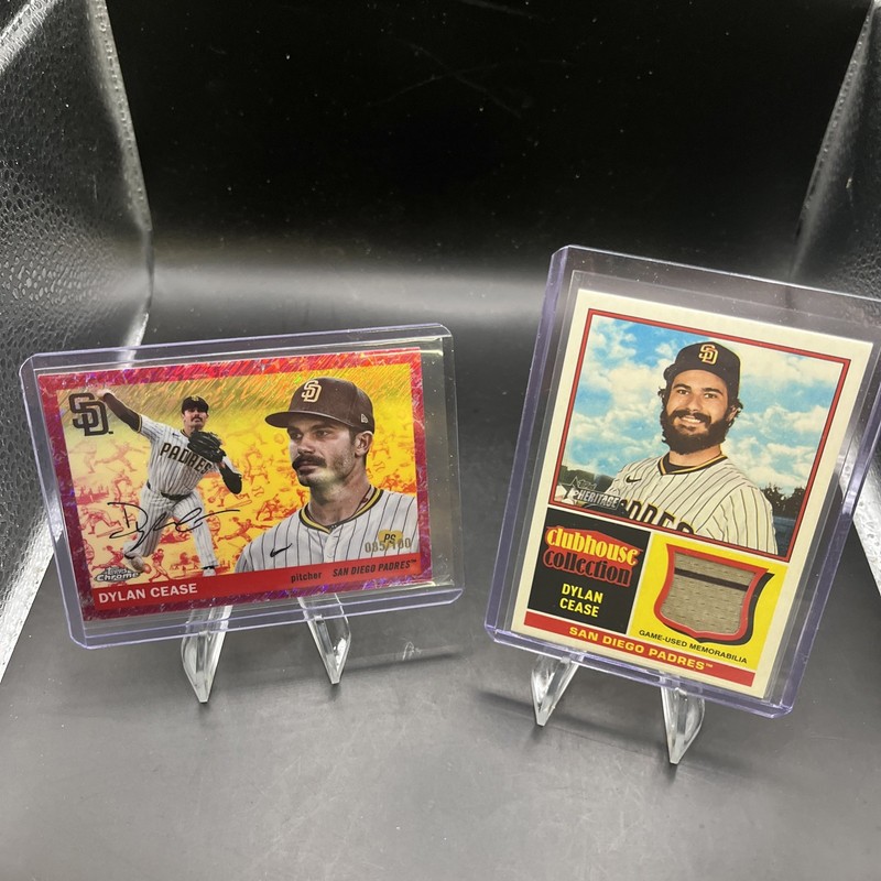 Dylan Cease Lot. Platinum/150 and 2025 Heritage Relic