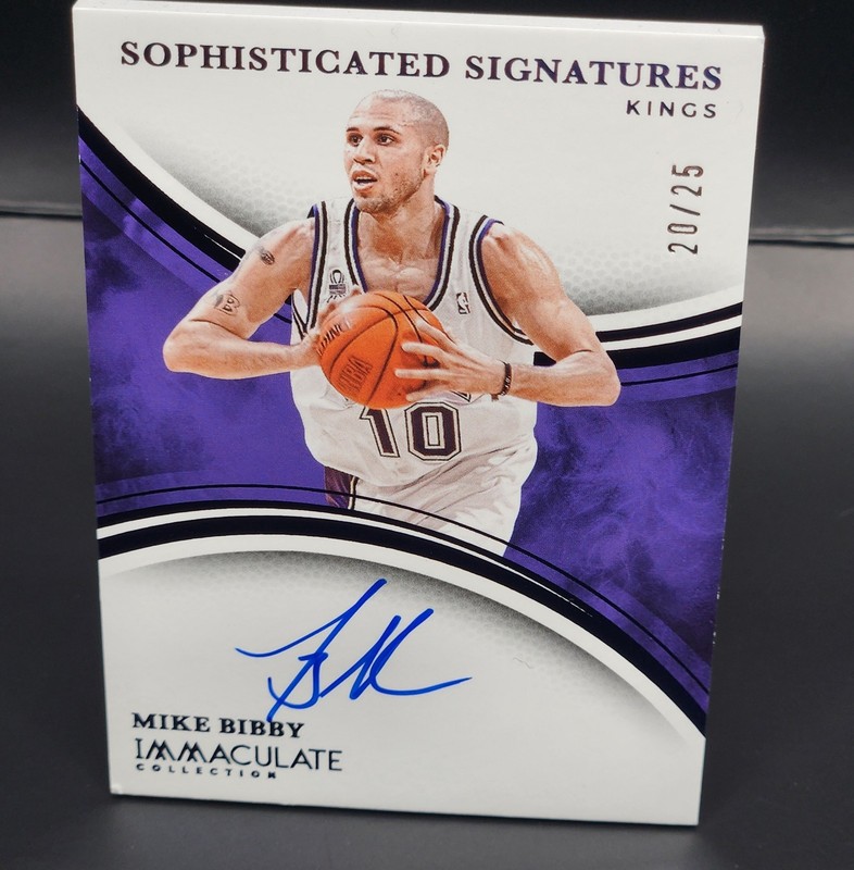 2024-25 Immaculate Mike Bibby Sophisticated Signatures Blue SPS-MBB Auto 20/25