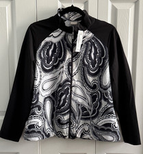 NWT Chico's Zenergy Paisley Jacket Active Zip Size 1 orMedium US lightweight NWT