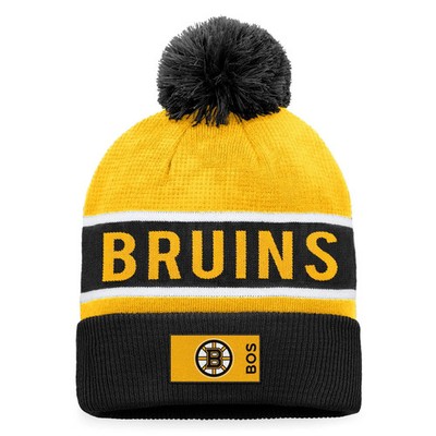 Boston Bruins NHL Fanatics Authentic Pro Game & Train Mütze Gelb