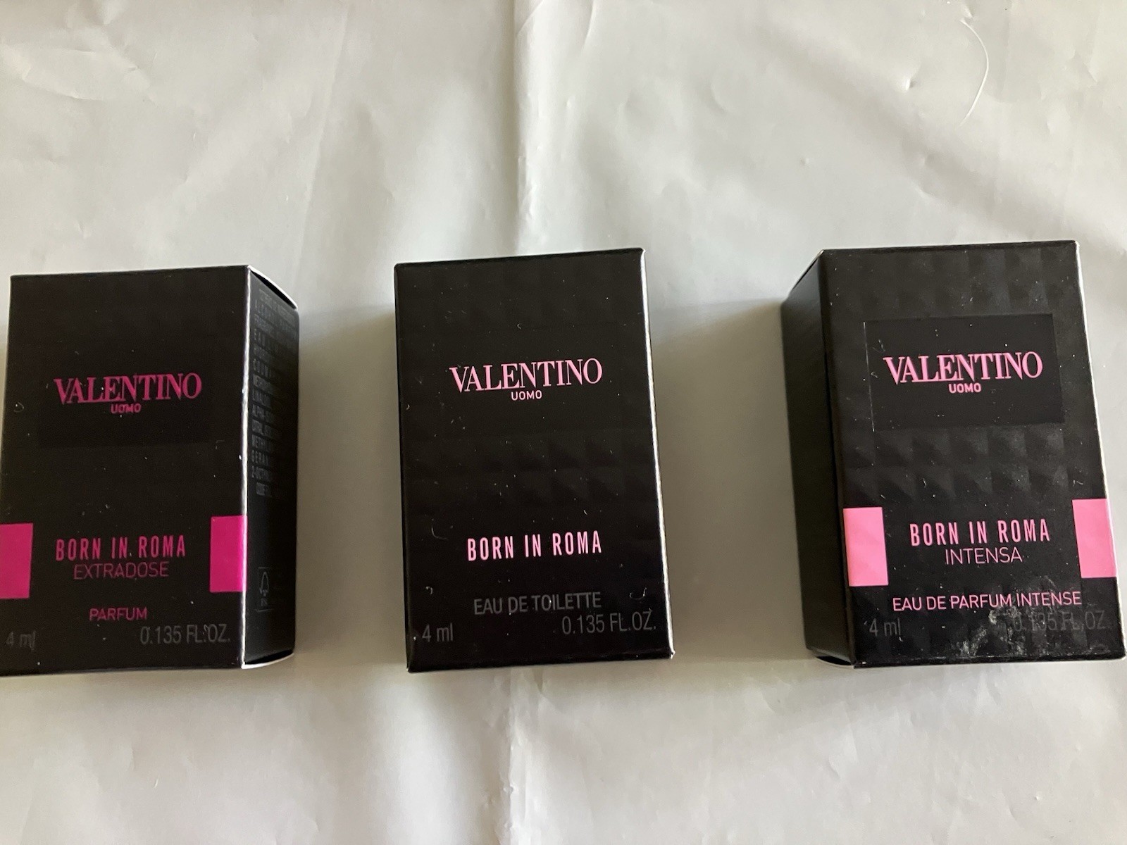 Valentino Uomo Born in Roma EXTRADOSE , INTENSA & EDT - Lot of 3 Asst.
