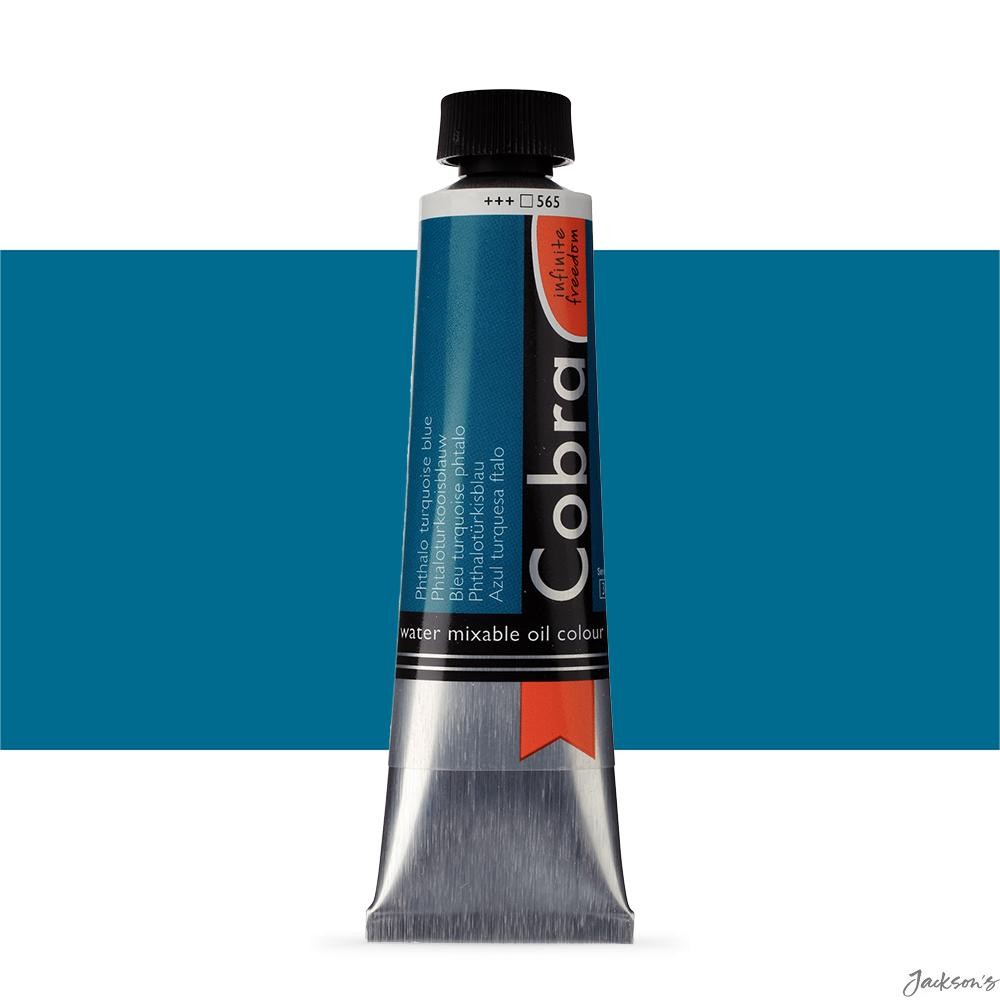 Royal Talens Cobra Water Mixable Oil Paint 40ml Phthalo Turquoise Blue