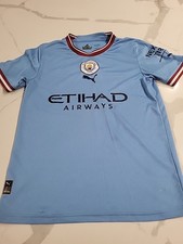 Puma Manchester City 22/23 Haaland Unisex Soccer Jersey Size Small