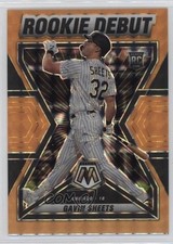 2022 Panini Mosaic Rookie Debut Fluorescent Orange Prizm 42/99 Gavin Sheets 0l9v