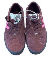 Vans Low Top Lace-Up Shoes Men 4.5 Women 6 Burgundy/Pink Suede Rubber Sole