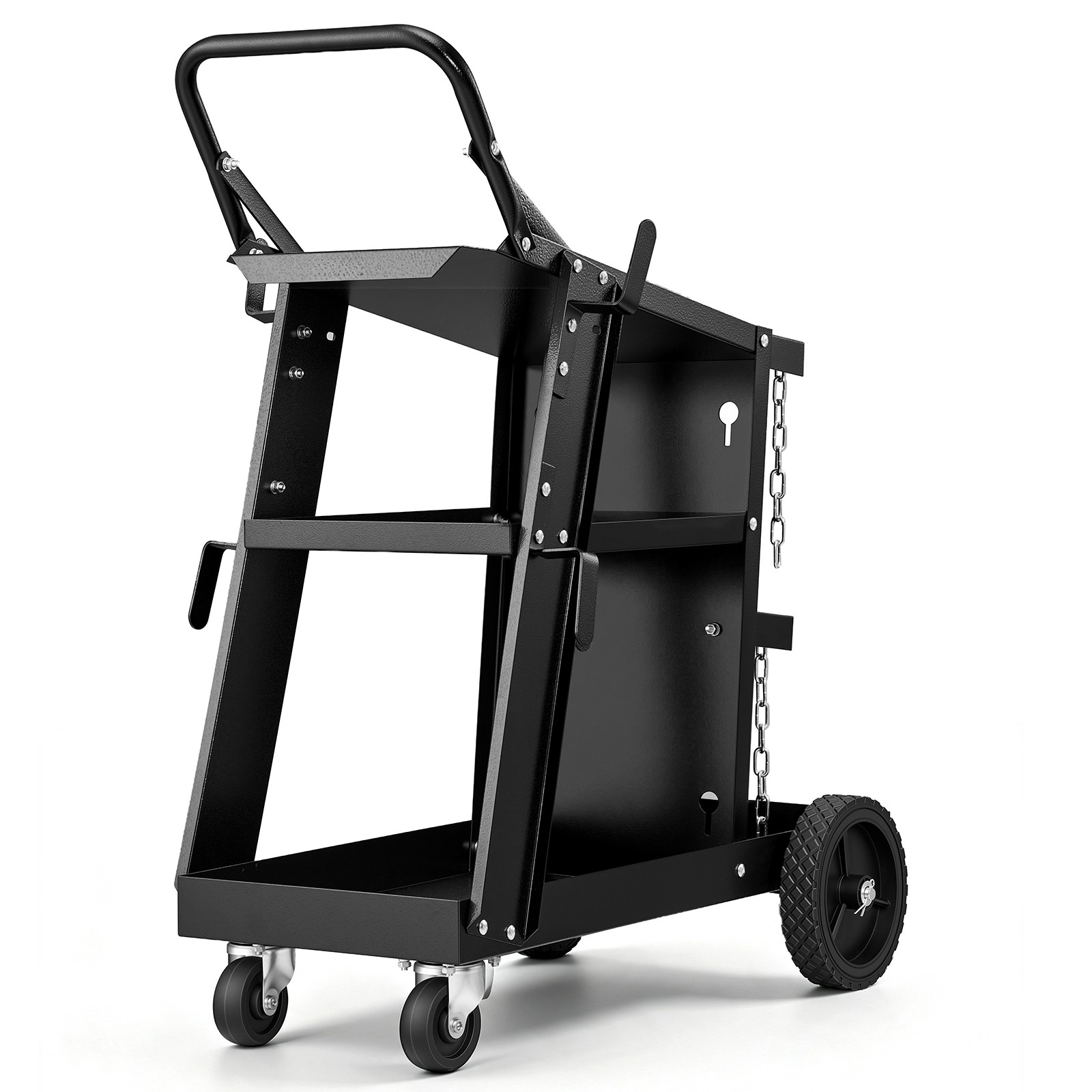 VEVOR Welding Cart 3-Tier 400 LBS Welder Welding Cart with 360° Swivel Wheels