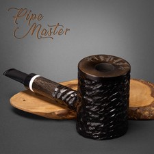 Mr. Brog HAND MADE WOODEN SMOKING LARGE GIFT PIPE LumberJack Giant  8" Black BOX