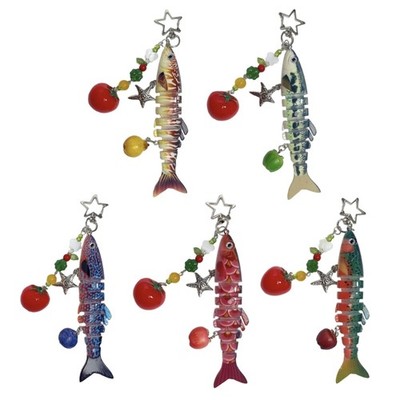 Movable Miniature Fish Key Attachment Waterproof Material For Outdoor Use