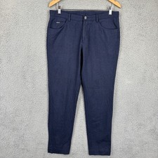 Hugo Boss 5 Pocket Casual Chino Pants Men's 32x30 Navy 100 WOOL Flat Front