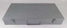 Vintage Slide Storage Metal Box, Case, Capacity 150 with Latch Closure.