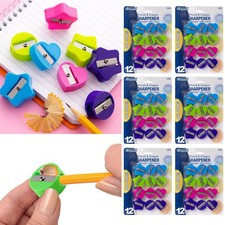 72 Pc Pencil Crayon Sharpener Manual Handheld School Supplies Fun Shapes Colors