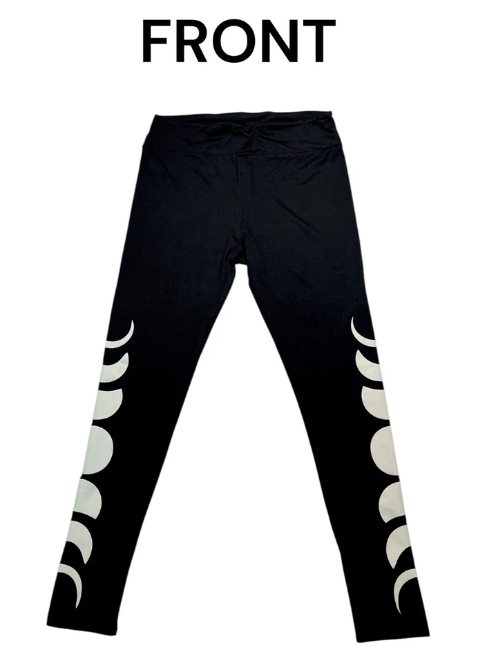 Leggings LuLaRoe TC2 Alto Curvilíneo 2 UNICORNIO Celestial FASE LUNAR Galaxia Media Luna Foto 2 de 4