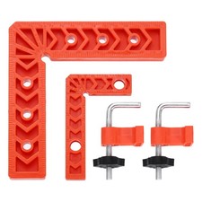 2Pcs Corner Clamp 90 Degree Right 3/6 Inch Angle Clamp Set, Orange