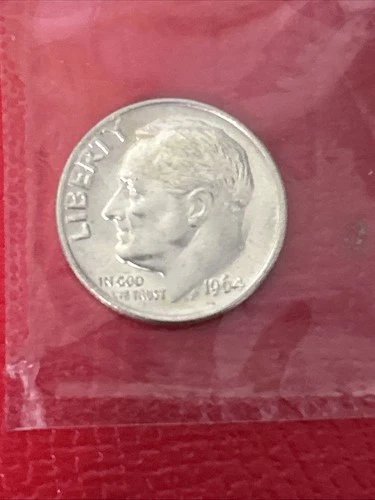 1964 Proof Silver Roosevelt Dime 90% Silver Mint Cello