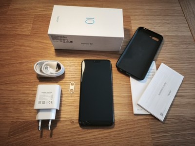 Honor 10 4GB RAM, 64GB, Smartphone, OVP, Schwarz, Teildefekt Bildschirm Schaden