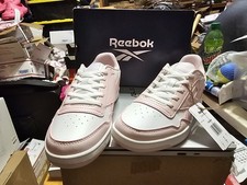 Reebok Court Advance White Pink Low Top Sneakers Unisex Kids US 7 Lace Up