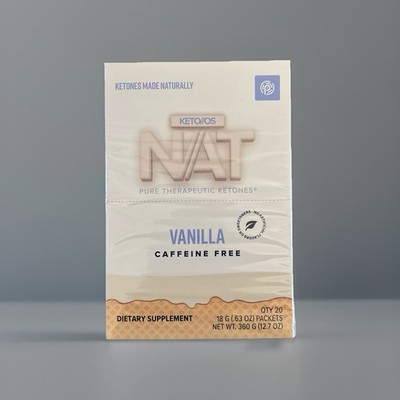   Pruvit Keto OS NAT Vanilla Ketones Caffeine Free Sealed 20 Pack! 04/2027
