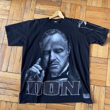 Vintage The Don T Shirt The Godfather Black Graphic Y2K Size XL Made in USA