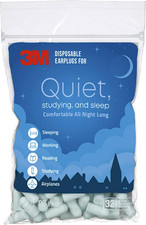 3M Disposable Earplugs for Quiet, Studying  Sleep, 80 Pairs 160 Plugs , Noise