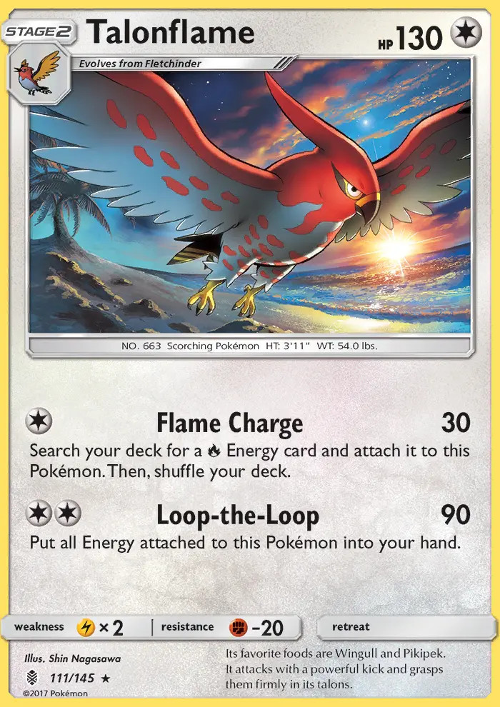 Talonflame Guardians Rising #111 Pokémon TCG