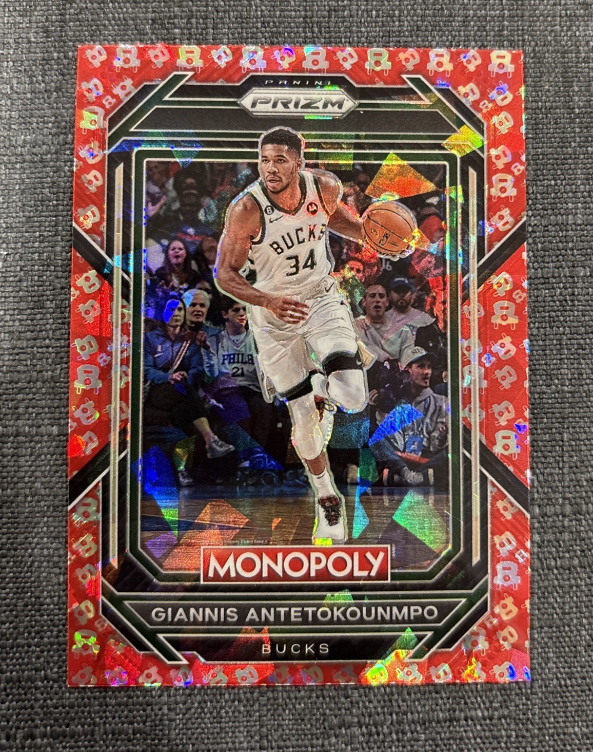 2022-23 Prizm Monopoly Giannis Antetokounmpo All Stars Free Parking #49