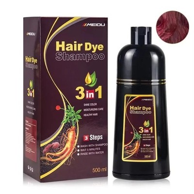Meidu 3 in 1 Natural Hair Dye Ginger Color Shampoo 500ml- US SELLER