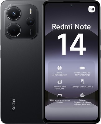 XIAOMI Redmi Note 14 128 GB Midnight Black Dual SIM