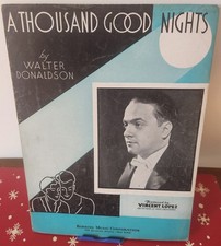 A Thousand Good Nights Feat. Vincent Lopez 1934 Sheet Music - Walter Donaldson 